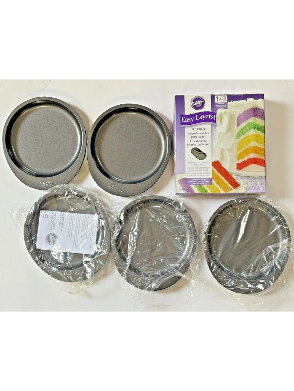 Wilton Easy Layers Cake Pan Set of 5 - Never Used - 2105-0112 6